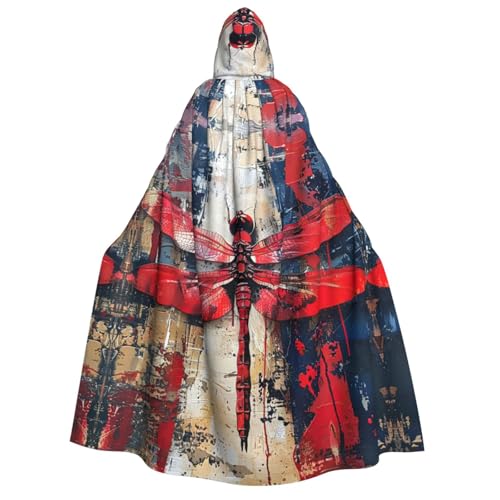 ERTTNT Abstrakter roter Libellen-Druck, Uni, Halloween-Kostüm, Kapuzenumhang, Umhang, Übergröße, Cosplay, Messen mehr ERTTNT Abstrakter roter Libellen-Druck, Uni, Halloween-Kostüm, Kapuzenumhang, Umhang, Übergröße, Cosplay, Messen mehr von ERTTNT