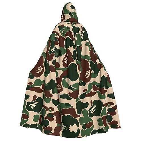ERTTNT Aniaml Camouflage-Grüner Druck, Uni, Halloween-Kostüm, Kapuzenumhang, Umhang, Übergröße, Cosplay, Messen und mehr ERTTNT Aniaml Camouflage-Grüner Druck, Uni, Halloween-Kostüm, Kapuzenumhang, Umhang, Übergröße, Cosplay, Messen und mehr von ERTTNT