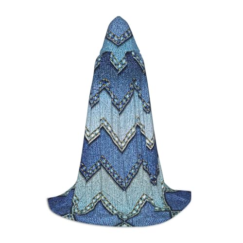 ERTTNT Blauer Denim-Druck, Uni, Umhang, Halloween, Kapuzenumhang, Erwachsenen-Party-Kostüm mit Umhang für Karneval ERTTNT Blauer Denim-Druck, Uni, Umhang, Halloween, Kapuzenumhang, Erwachsenen-Party-Kostüm mit Umhang für Karneval von ERTTNT