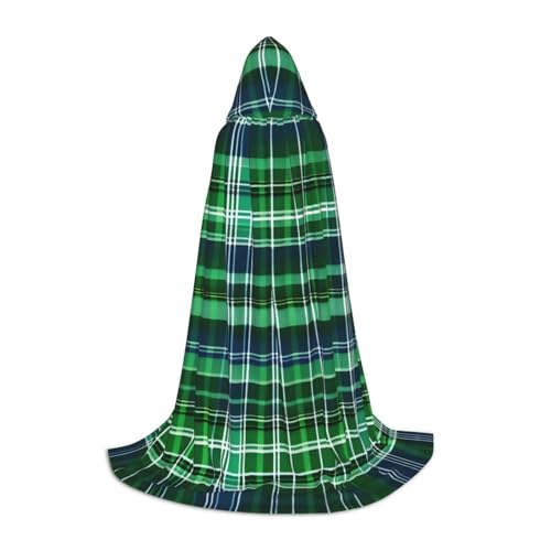 ERTTNT Blauer und grüner schottischer Schottenkaro-Druck, Uni, Umhang mit Kapuze, Halloween-Kostüm, Erwachsenen-Party-Kostüm mit Umhang für Karneval ERTTNT Blauer und grüner schottischer Schottenkaro-Druck, Uni, Umhang mit Kapuze, Halloween-Kostüm, Erwachsenen-Party-Kostüm mit Umhang für Karneval von ERTTNT