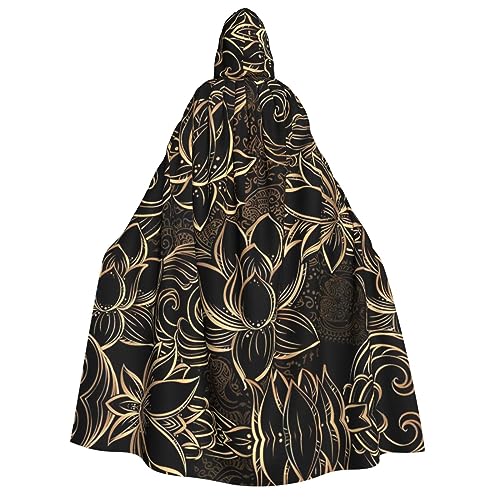 ERTTNT Boho-Kostüm mit Lotusblumen-Aufdruck, Uni, Halloween-Kostüm, Kapuzenumhang, Umhang, Übergröße, Cosplay, Messen und mehr ERTTNT Boho-Kostüm mit Lotusblumen-Aufdruck, Uni, Halloween-Kostüm, Kapuzenumhang, Umhang, Übergröße, Cosplay, Messen und mehr von ERTTNT