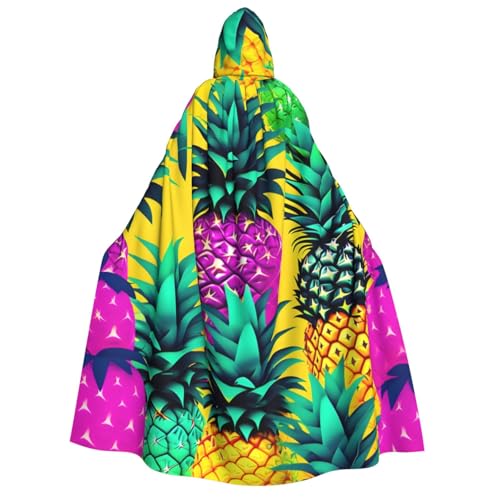 ERTTNT Buntes Ananas-Druck, Uni, Halloween-Kostüm, Kapuzenumhang, Umhang, Übergröße, Cosplay, Messen und mehr ERTTNT Buntes Ananas-Druck, Uni, Halloween-Kostüm, Kapuzenumhang, Umhang, Übergröße, Cosplay, Messen und mehr von ERTTNT