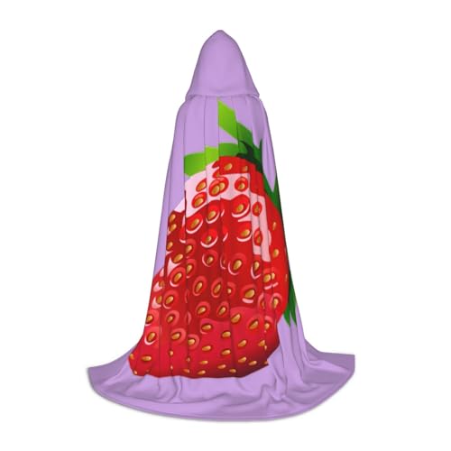 ERTTNT Erdbeer Clipart Print Uni Umhang Halloween Kapuzenumhang Erwachsene Party Kostüm mit Umhang für Karneval ERTTNT Erdbeer Clipart Print Uni Umhang Halloween Kapuzenumhang Erwachsene Party Kostüm mit Umhang für Karneval von ERTTNT