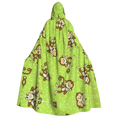 ERTTNT Grüner cleverer Affen-Druck, Uni, Halloween-Kostüm, Kapuzenumhang, Umhang, Übergröße, Cosplay, Messen mehr ERTTNT Grüner cleverer Affen-Druck, Uni, Halloween-Kostüm, Kapuzenumhang, Umhang, Übergröße, Cosplay, Messen mehr von ERTTNT