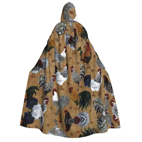 ERTTNT Hahn- und Huhn-Druck, Uni, Halloween-Kostüm, Kapuzenumhang, Umhang, übergroße Cosplay-Messen mehr ERTTNT Hahn- und Huhn-Druck, Uni, Halloween-Kostüm, Kapuzenumhang, Umhang, übergroße Cosplay-Messen mehr von ERTTNT