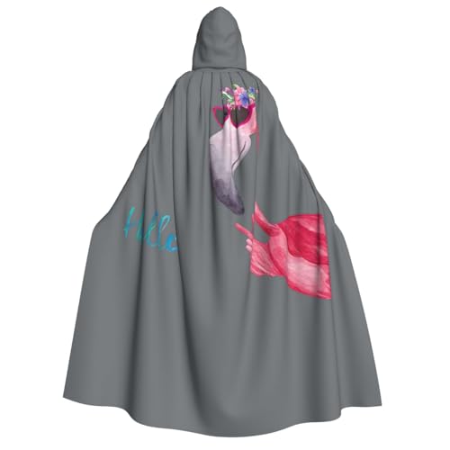 ERTTNT Hello-Brille, Flamingo-Druck, Uni, Halloween-Kostüm, Kapuzenumhang, Umhang, Übergröße, Cosplay, Messen und mehr ERTTNT Hello-Brille, Flamingo-Druck, Uni, Halloween-Kostüm, Kapuzenumhang, Umhang, Übergröße, Cosplay, Messen und mehr von ERTTNT