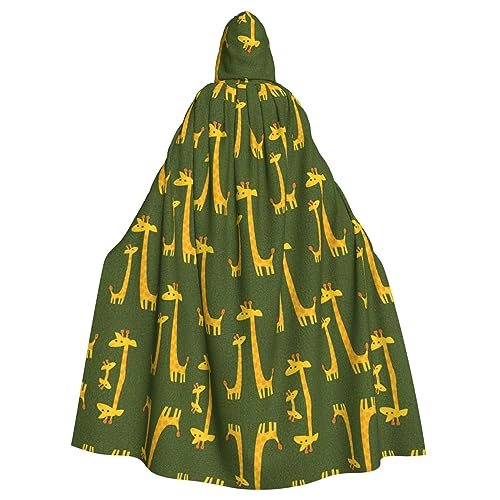 ERTTNT Kapuzenumhang mit Cartoon-Giraffen-Druck, für Halloween, Karneval, Cosplay, Maskerade, Partys ERTTNT Kapuzenumhang mit Cartoon-Giraffen-Druck, für Halloween, Karneval, Cosplay, Maskerade, Partys von ERTTNT