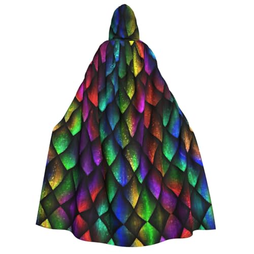 ERTTNT Kapuzenumhang mit Drachen-Schuppen-Druck, leichter Umhang für Cosplay, Karneval, Maskerade, Vampir-Kostüme ERTTNT Kapuzenumhang mit Drachen-Schuppen-Druck, leichter Umhang für Cosplay, Karneval, Maskerade, Vampir-Kostüme von ERTTNT