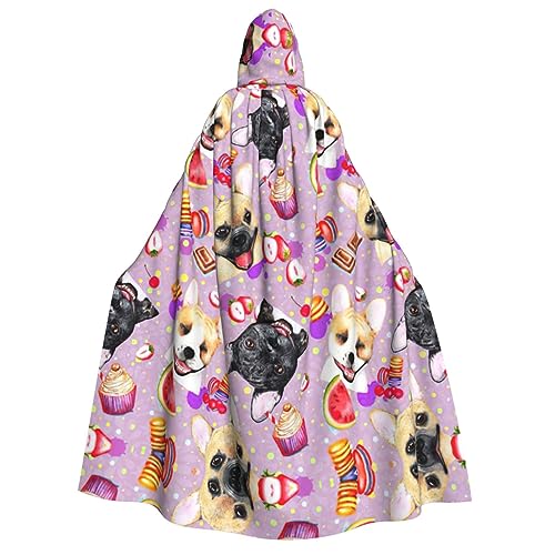 ERTTNT Kapuzenumhang mit französischer kleiner Bulldogge, leichter Umhang für Cosplay, Karneval, Maskerade, Vampir-Kostüme ERTTNT Kapuzenumhang mit französischer kleiner Bulldogge, leichter Umhang für Cosplay, Karneval, Maskerade, Vampir-Kostüme von ERTTNT