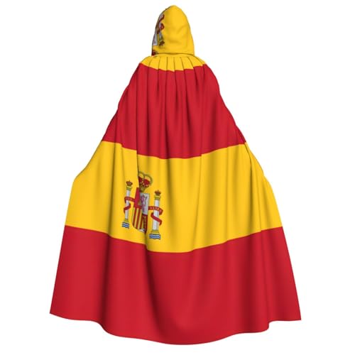 ERTTNT Kapuzenumhang mit spanischer Flagge, leichter Umhang für Cosplay, Karneval, Maskerade, Vampir-Kostüme ERTTNT Kapuzenumhang mit spanischer Flagge, leichter Umhang für Cosplay, Karneval, Maskerade, Vampir-Kostüme von ERTTNT