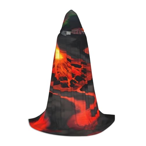 ERTTNT Kilauea Volcanos Print Uni Umhang Halloween Kapuzenumhang Erwachsene Party Kostüm mit Umhang für Karneval ERTTNT Kilauea Volcanos Print Uni Umhang Halloween Kapuzenumhang Erwachsene Party Kostüm mit Umhang für Karneval von ERTTNT