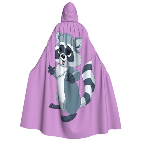 ERTTNT Leichter Umhang mit süßem Waschbär-Druck, mit Kapuze, für Cosplay, Karneval, Maskerade, Vampir-Kostüme ERTTNT Leichter Umhang mit süßem Waschbär-Druck, mit Kapuze, für Cosplay, Karneval, Maskerade, Vampir-Kostüme von ERTTNT