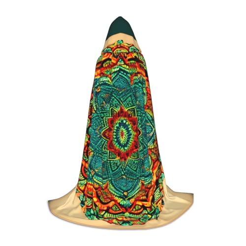 ERTTNT Mandala-Druck, Uni, Umhang, Halloween, Kapuzenumhang, Erwachsenen-Party-Kostüm mit Umhang für Karneval ERTTNT Mandala-Druck, Uni, Umhang, Halloween, Kapuzenumhang, Erwachsenen-Party-Kostüm mit Umhang für Karneval von ERTTNT