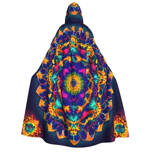 ERTTNT Mandala-Muster, Uni, Halloween-Kostüm, Kapuzenumhang, Umhang, Übergröße, Cosplay, Messen und mehr ERTTNT Mandala-Muster, Uni, Halloween-Kostüm, Kapuzenumhang, Umhang, Übergröße, Cosplay, Messen und mehr von ERTTNT