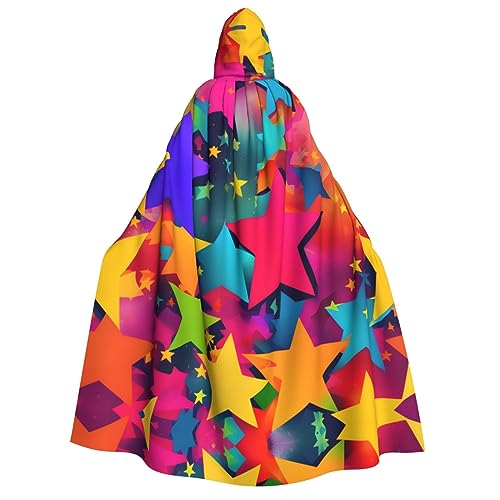 ERTTNT Regenbogen-Stern-Druck, Uni, Halloween-Kostüm, Kapuzenumhang, Umhang, Übergröße, Cosplay, Messen mehr ERTTNT Regenbogen-Stern-Druck, Uni, Halloween-Kostüm, Kapuzenumhang, Umhang, Übergröße, Cosplay, Messen mehr von ERTTNT
