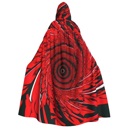 ERTTNT Roter Blumen-Wirbel-Spiraldruck, Uni, Halloween-Kostüm, Kapuzenumhang, Umhang, Übergröße, Cosplay, Messen und mehr ERTTNT Roter Blumen-Wirbel-Spiraldruck, Uni, Halloween-Kostüm, Kapuzenumhang, Umhang, Übergröße, Cosplay, Messen und mehr von ERTTNT