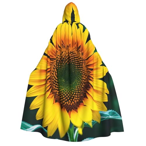 ERTTNT Sonnenblumenmuster, Uni, Halloween-Kostüm, Kapuzenumhang, Umhang, Übergröße, Cosplay, Messen und mehr ERTTNT Sonnenblumenmuster, Uni, Halloween-Kostüm, Kapuzenumhang, Umhang, Übergröße, Cosplay, Messen und mehr von ERTTNT