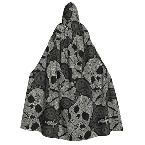 ERTTNT Totenkopf-Aufdruck, Uni, Halloween-Kostüm, Kapuzenumhang, Umhang, Übergröße, Cosplay, Messen und mehr ERTTNT Totenkopf-Aufdruck, Uni, Halloween-Kostüm, Kapuzenumhang, Umhang, Übergröße, Cosplay, Messen und mehr von ERTTNT