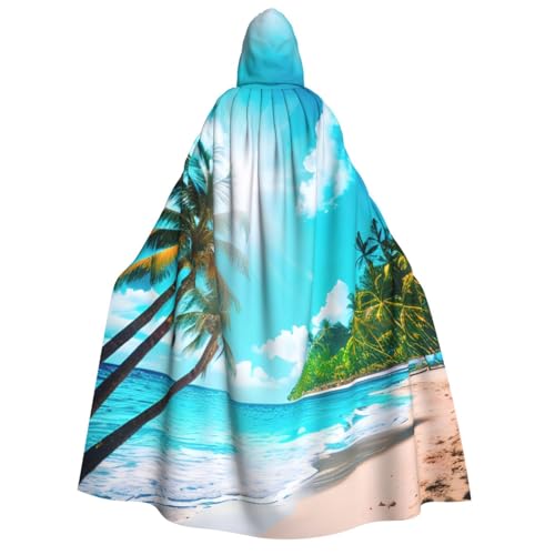 ERTTNT Tropischer Ozean-Strand-Themen-Druck, Uni, Halloween-Kostüm, Kapuzenumhang, Umhang, Übergröße, Cosplay, Messen und mehr ERTTNT Tropischer Ozean-Strand-Themen-Druck, Uni, Halloween-Kostüm, Kapuzenumhang, Umhang, Übergröße, Cosplay, Messen und mehr von ERTTNT