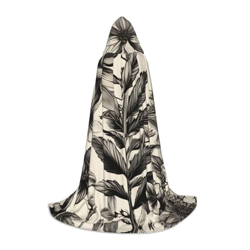 ERTTNT Umhang mit Blumen-Kräutern, botanischem Muster, Uni, Halloween, Kapuzenumhang, Erwachsenen-Party-Kostüm mit Umhang für Karneval ERTTNT Umhang mit Blumen-Kräutern, botanischem Muster, Uni, Halloween, Kapuzenumhang, Erwachsenen-Party-Kostüm mit Umhang für Karneval von ERTTNT