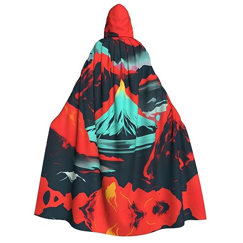 ERTTNT Umhang mit Kapuze, Motiv: Vulkanblüte, leichter Umhang für Cosplay, Karneval, Maskerade, Vampir-Kostüme ERTTNT Umhang mit Kapuze, Motiv: Vulkanblüte, leichter Umhang für Cosplay, Karneval, Maskerade, Vampir-Kostüme von ERTTNT