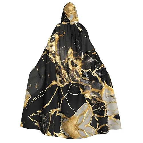 ERTTNT Umhang mit Kapuze, schwarzer Marmor-Textur, goldener Druck, leichter Umhang für Cosplay, Karneval, Maskerade, Vampir-Kostüme ERTTNT Umhang mit Kapuze, schwarzer Marmor-Textur, goldener Druck, leichter Umhang für Cosplay, Karneval, Maskerade, Vampir-Kostüme von ERTTNT