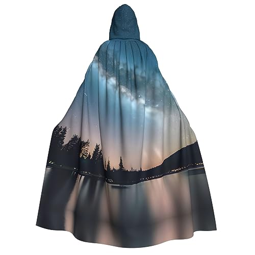 ERTTNT Umhang mit Kapuze und Nachthimmel und Bäumen, leichter Umhang für Cosplay, Karneval, Maskerade, Vampir-Kostüme ERTTNT Umhang mit Kapuze und Nachthimmel und Bäumen, leichter Umhang für Cosplay, Karneval, Maskerade, Vampir-Kostüme von ERTTNT
