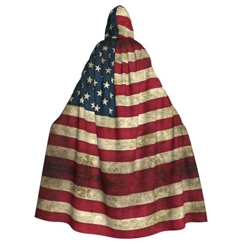ERTTNT Umhang mit Kapuze und amerikanischer Flagge, für Halloween, Karneval, Cosplay, Maskerade, Partys ERTTNT Umhang mit Kapuze und amerikanischer Flagge, für Halloween, Karneval, Cosplay, Maskerade, Partys von ERTTNT