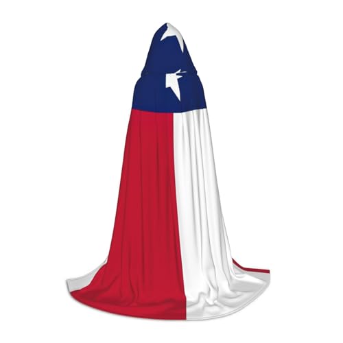 ERTTNT Umhang mit Texas-Staatsflagge, Uni, Halloween-Kapuzenumhang, Erwachsenen-Party-Kostüm mit Umhang für Karneval von ERTTNT