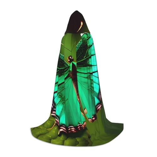 ERTTNT Umhang mit buntem Schmetterlings-Aufdruck, Uni, Halloween, Kapuzenumhang, Erwachsenen-Party-Kostüm mit Umhang für Karneval ERTTNT Umhang mit buntem Schmetterlings-Aufdruck, Uni, Halloween, Kapuzenumhang, Erwachsenen-Party-Kostüm mit Umhang für Karneval von ERTTNT