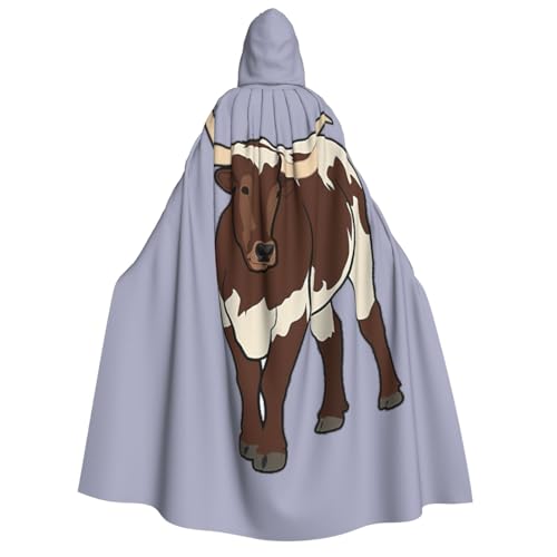 ERTTNT Uni Halloween-Kostüm mit Kuh-Motiv, Kapuzenumhang, Übergröße, Cosplay, Messen ERTTNT Uni Halloween-Kostüm mit Kuh-Motiv, Kapuzenumhang, Übergröße, Cosplay, Messen von ERTTNT