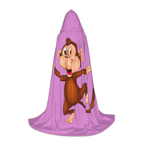 ERTTNT Uni Kapuzenumhang mit Affe Druck Halloween Kostüm Erwachsene Party Kostüm mit Umhang für Karneval ERTTNT Uni Kapuzenumhang mit Affe Druck Halloween Kostüm Erwachsene Party Kostüm mit Umhang für Karneval von ERTTNT