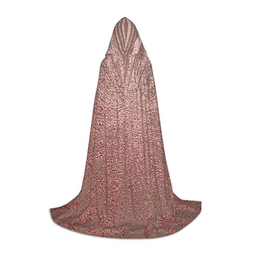 ERTTNT Uni-Kapuzenumhang mit Roségold-Druck für Halloween, Party-Kostüm für Erwachsene, mit Umhang für Karneval von ERTTNT