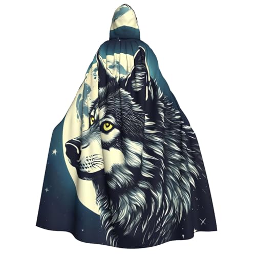 ERTTNT Wolfsnacht-Mond-Druck, Uni, Halloween-Kostüm, Kapuzenumhang, Umhang, Übergröße, Cosplay, Messen und mehr ERTTNT Wolfsnacht-Mond-Druck, Uni, Halloween-Kostüm, Kapuzenumhang, Umhang, Übergröße, Cosplay, Messen und mehr von ERTTNT