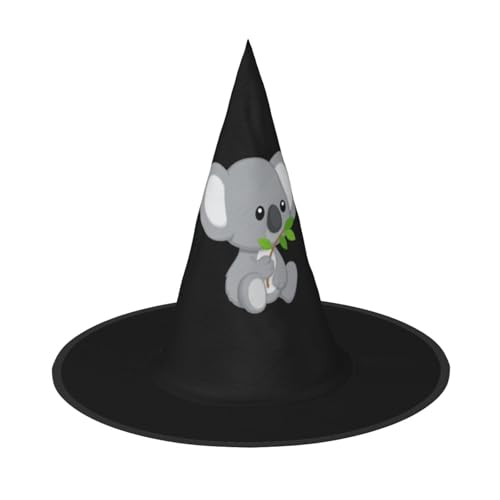 Grünes Blatt Koala Print Rave Hexenhut Karneval Halloween Hut für Partys Maskeraden und Kostümveranstaltungen Grünes Blatt Koala Print Rave Hexenhut Karneval Halloween Hut für Partys Maskeraden und Kostümveranstaltungen von ERTTNT