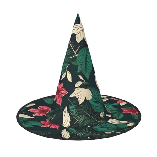Hexenhut mit Blumenblatt-Druck, für Karneval, Halloween, für Partys, Maskeraden und Kostümveranstaltungen Hexenhut mit Blumenblatt-Druck, für Karneval, Halloween, für Partys, Maskeraden und Kostümveranstaltungen von ERTTNT