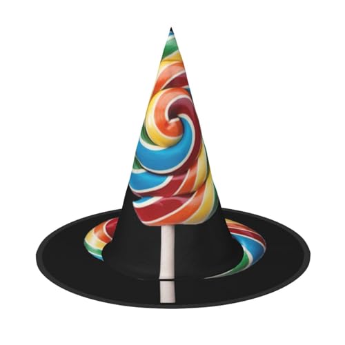 Hexenhut mit Lutscher-Druck, für Karneval, Halloween, für Partys, Maskeraden und Kostümveranstaltungen Hexenhut mit Lutscher-Druck, für Karneval, Halloween, für Partys, Maskeraden und Kostümveranstaltungen von ERTTNT