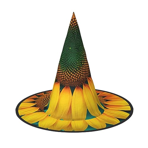 Hexenhut mit Regenbogen-Sonnenblumen-Druck, Rave, Karneval, Halloween, Hut für Partys, Maskeraden und Kostümveranstaltungen Hexenhut mit Regenbogen-Sonnenblumen-Druck, Rave, Karneval, Halloween, Hut für Partys, Maskeraden und Kostümveranstaltungen von ERTTNT