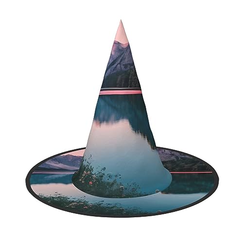 Hexenhut mit See- und Sonnenuntergang-Druck, Rave, Karneval, Halloween, Hut für Partys, Maskeraden und Kostümveranstaltungen Hexenhut mit See- und Sonnenuntergang-Druck, Rave, Karneval, Halloween, Hut für Partys, Maskeraden und Kostümveranstaltungen von ERTTNT