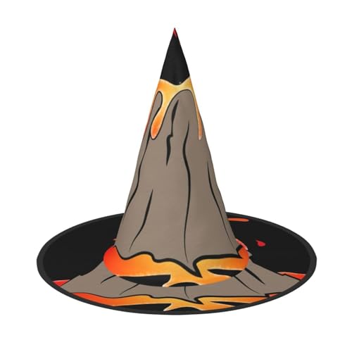 Hexenhut mit Vulkandruck, Rave, Karneval, Halloween, für Partys, Maskeraden und Kostümveranstaltungen Hexenhut mit Vulkandruck, Rave, Karneval, Halloween, für Partys, Maskeraden und Kostümveranstaltungen von ERTTNT
