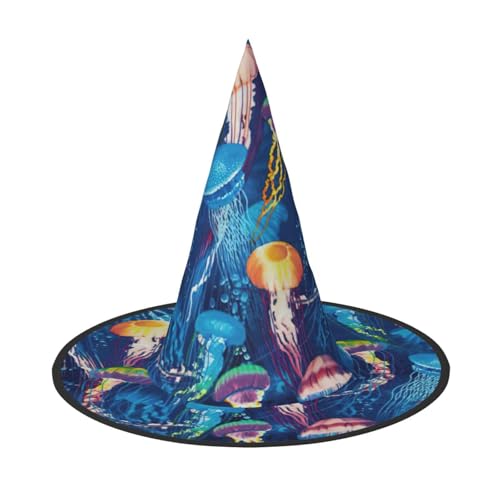 Hexenhut mit bunten Quallen, für Karneval, Halloween, für Partys, Maskeraden und Kostümveranstaltungen Hexenhut mit bunten Quallen, für Karneval, Halloween, für Partys, Maskeraden und Kostümveranstaltungen von ERTTNT