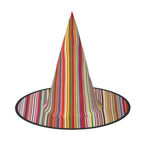 Hexenhut mit bunten Streifen, für Karneval, Halloween, für Partys, Maskeraden und Kostümveranstaltungen Hexenhut mit bunten Streifen, für Karneval, Halloween, für Partys, Maskeraden und Kostümveranstaltungen von ERTTNT
