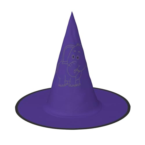Hexenhut mit weißem Elefantenaufdruck, für Karneval, Halloween, für Partys, Maskeraden und Kostümveranstaltungen Hexenhut mit weißem Elefantenaufdruck, für Karneval, Halloween, für Partys, Maskeraden und Kostümveranstaltungen von ERTTNT