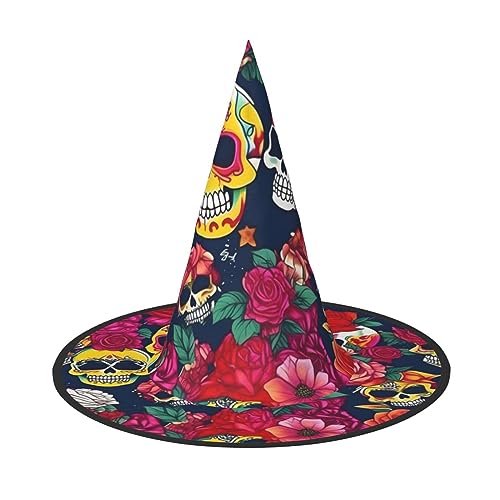 Hut, Hexenhut, Zucker, Totenköpfe und Blumen, für Karneval, Halloween, für Partys, Maskeraden und Kostümveranstaltungen Hut, Hexenhut, Zucker, Totenköpfe und Blumen, für Karneval, Halloween, für Partys, Maskeraden und Kostümveranstaltungen von ERTTNT