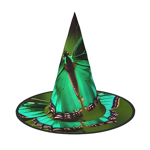Hut, Hexenhut mit buntem Schmetterlings-Aufdruck, Karneval, Halloween, für Partys, Maskeraden und Kostümveranstaltungen Hut, Hexenhut mit buntem Schmetterlings-Aufdruck, Karneval, Halloween, für Partys, Maskeraden und Kostümveranstaltungen von ERTTNT