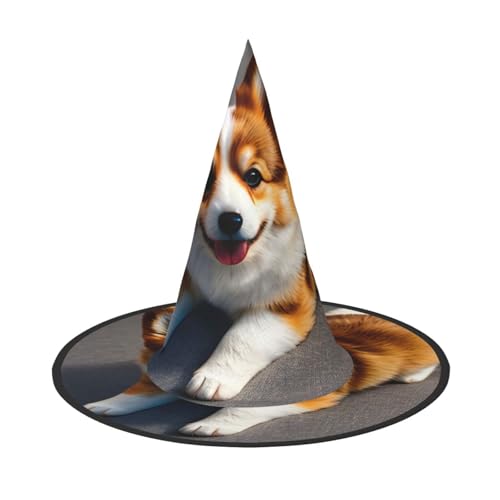 Lustiger Corgi-Hintern, brauner Druck, Rave-Hexenhut, Karneval, Halloween, Hut für Partys, Maskeraden und Kostümveranstaltungen Lustiger Corgi-Hintern, brauner Druck, Rave-Hexenhut, Karneval, Halloween, Hut für Partys, Maskeraden und Kostümveranstaltungen von ERTTNT