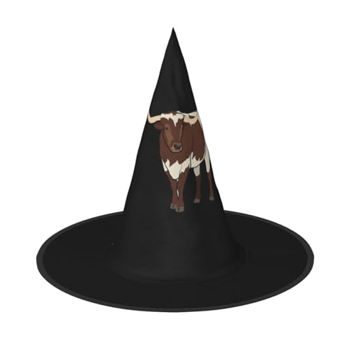Rave Hexenhut mit Tierkuh-Druck, Karneval, Halloween, Hut für Partys, Maskeraden und Kostümveranstaltungen Rave Hexenhut mit Tierkuh-Druck, Karneval, Halloween, Hut für Partys, Maskeraden und Kostümveranstaltungen von ERTTNT
