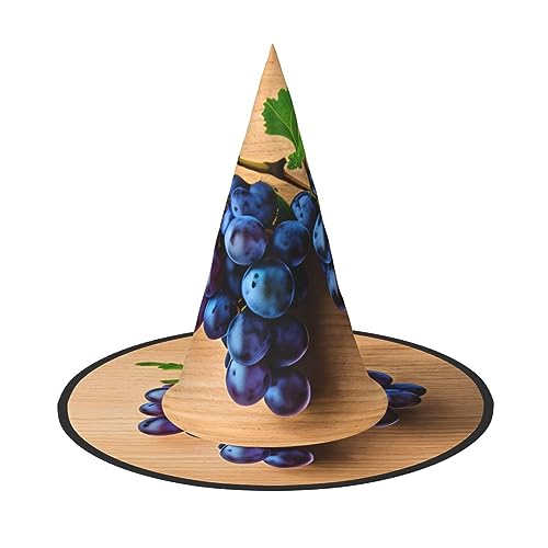 Rave Hexenhut mit Traubenmuster-Druck, Karneval, Halloween, Hut für Partys, Maskeraden und Kostümveranstaltungen Rave Hexenhut mit Traubenmuster-Druck, Karneval, Halloween, Hut für Partys, Maskeraden und Kostümveranstaltungen von ERTTNT
