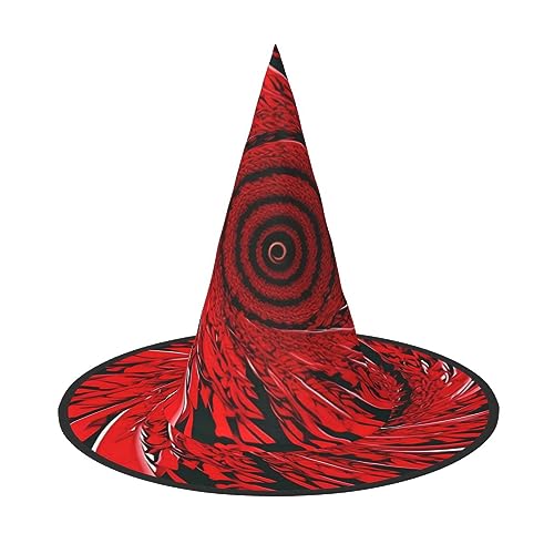 Roter Blumen-Vortex-Hut, Spiraldruck, Rave, Hexenhut, Karneval, Halloween, Hut für Partys, Maskeraden und Kostümveranstaltungen Roter Blumen-Vortex-Hut, Spiraldruck, Rave, Hexenhut, Karneval, Halloween, Hut für Partys, Maskeraden und Kostümveranstaltungen von ERTTNT