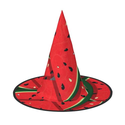 Roter Wassermelonen-Druck, Rave-Hexenhut, Karneval, Halloween, Hut für Partys, Maskeraden und Kostümveranstaltungen Roter Wassermelonen-Druck, Rave-Hexenhut, Karneval, Halloween, Hut für Partys, Maskeraden und Kostümveranstaltungen von ERTTNT